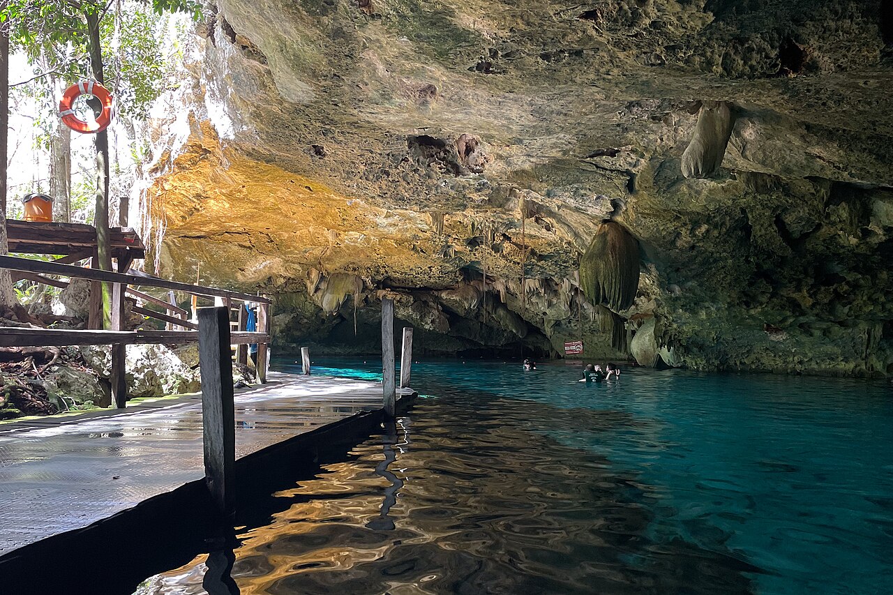 The entrance pool at Cenote Dos Ojos