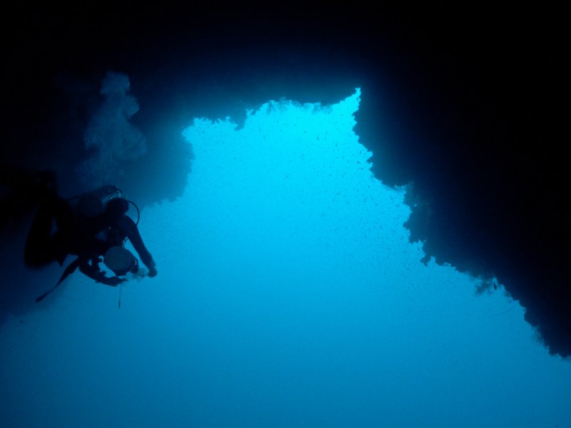 The Arch at the Dahab Blue Hole, seen from inside