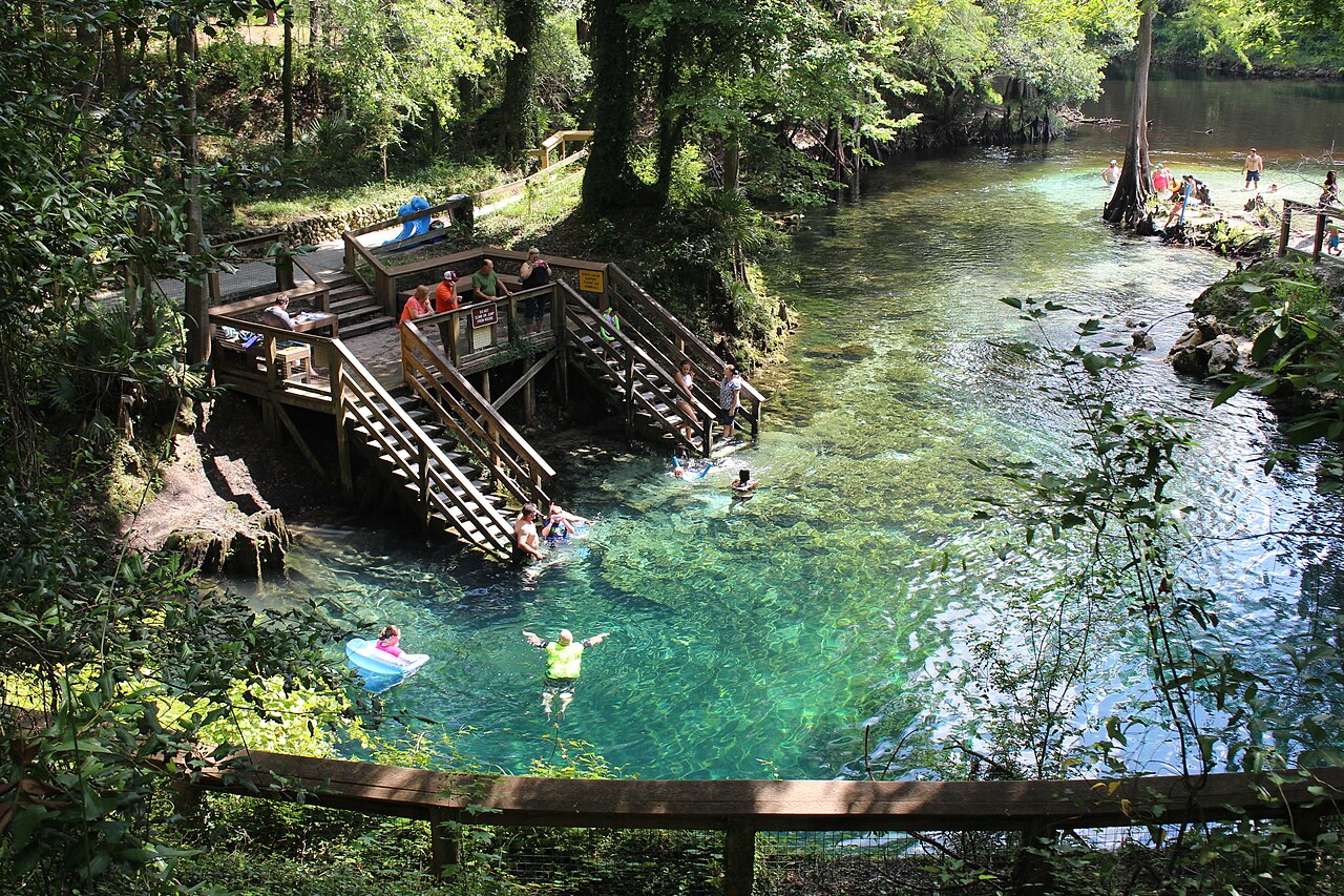 The spring basin at Madison Blue Spring State Park