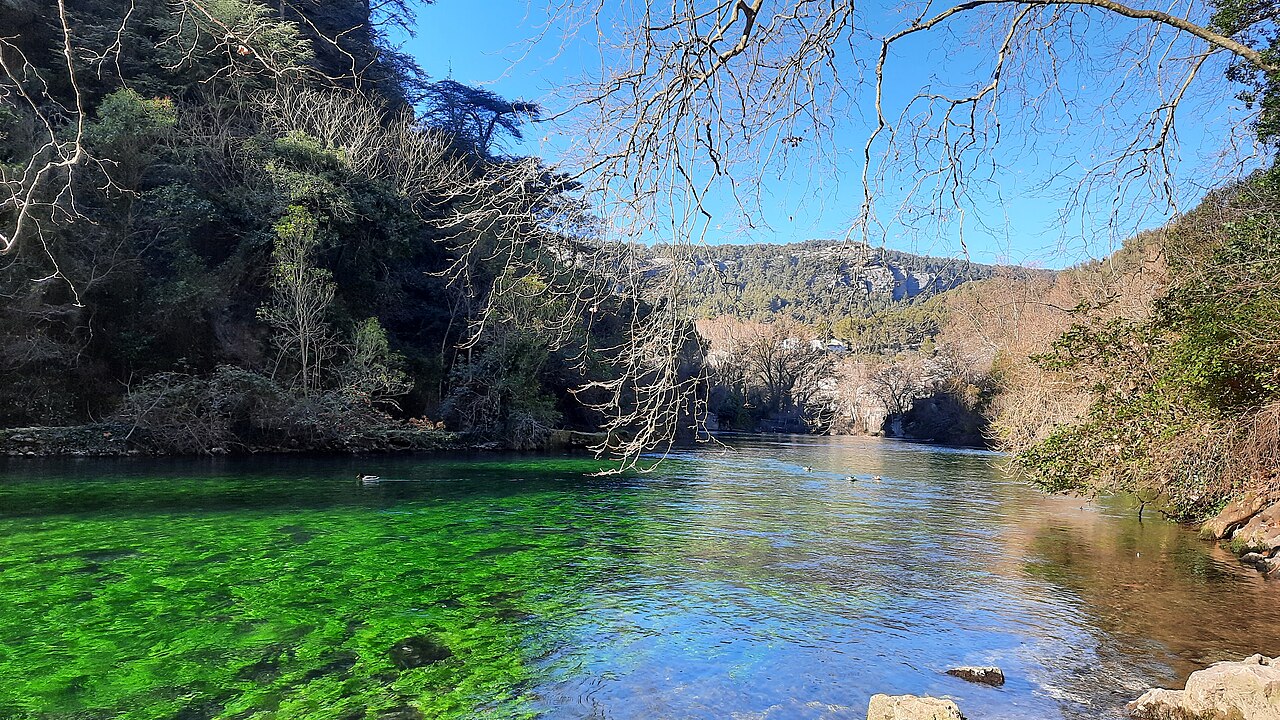 The Sorgue river below the Fontaine de Vaucluse spring