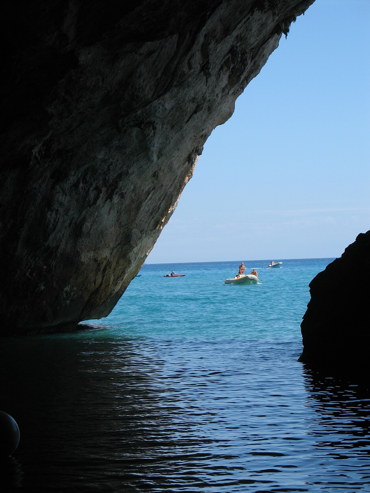 The sea entrance of the Grotte del Bue Marino