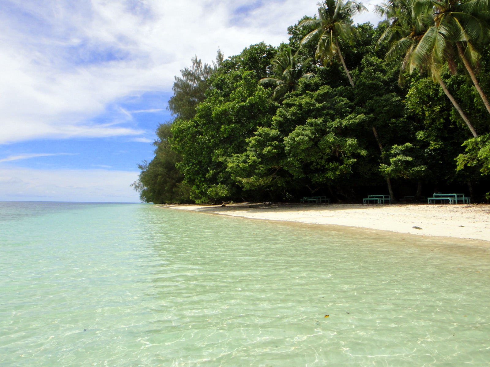 Beach at Ulong Island, Palau