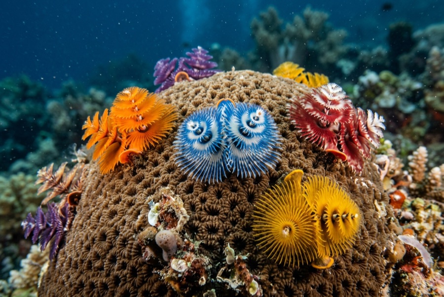 Christmas Tree Worm — illustration